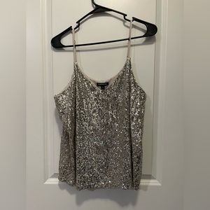 Silver Express Sequin Top